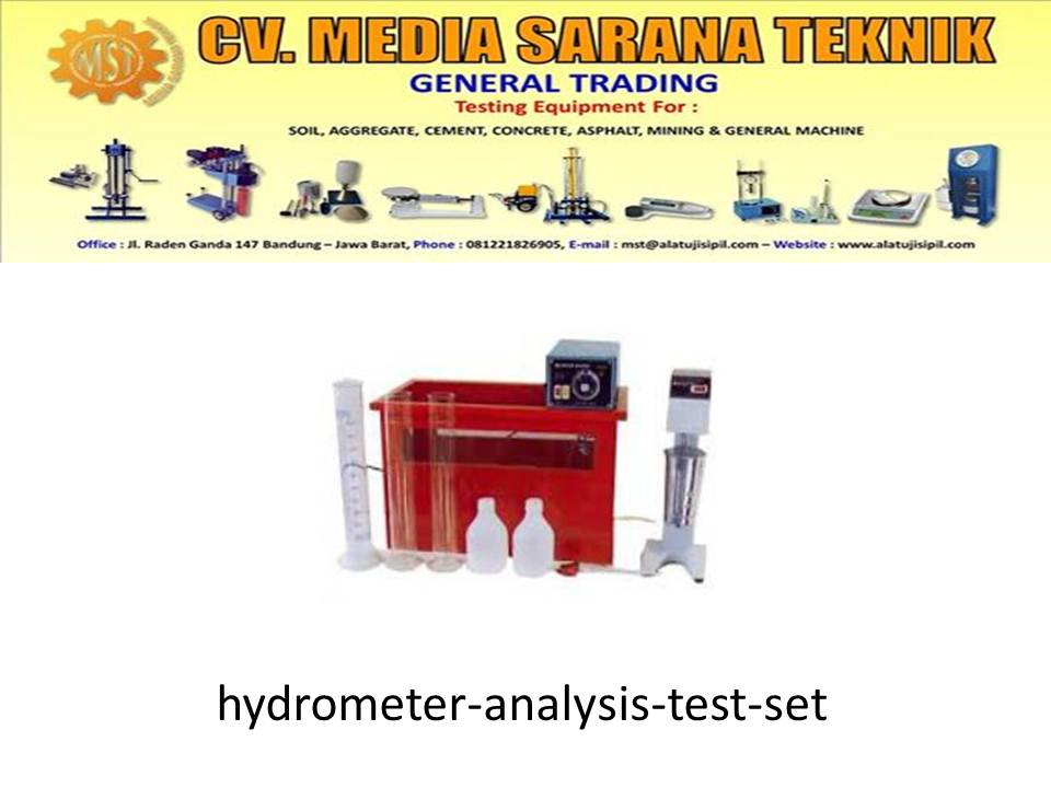 HYDROMETER ANALYSIS TEST SET. HYDROMETER ANALYSIS TEST SET