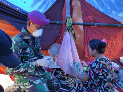 Satgas Kesehatan TNI Masuk Kampung Obati Warga Korban Gempa Bumi Sulbar