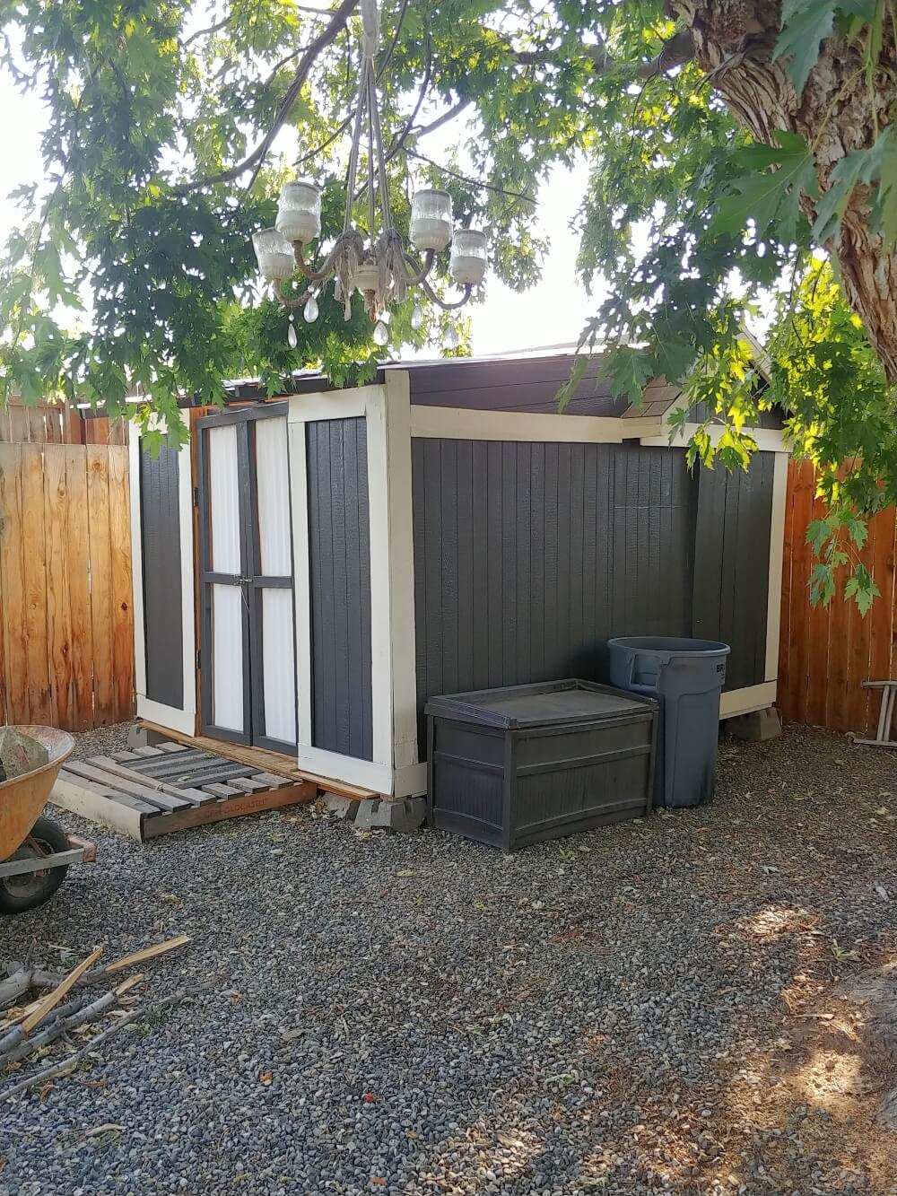Building a Backyard Shed - Former Wood Storage Area