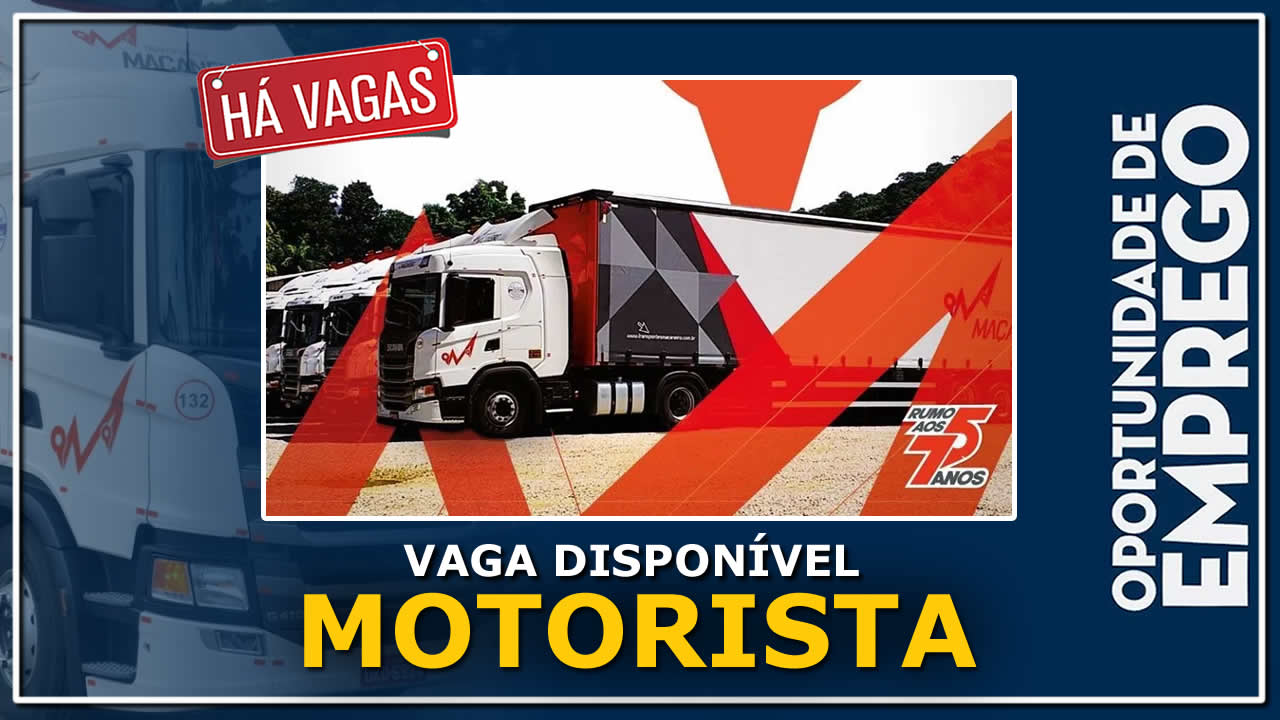 vaga para motorista