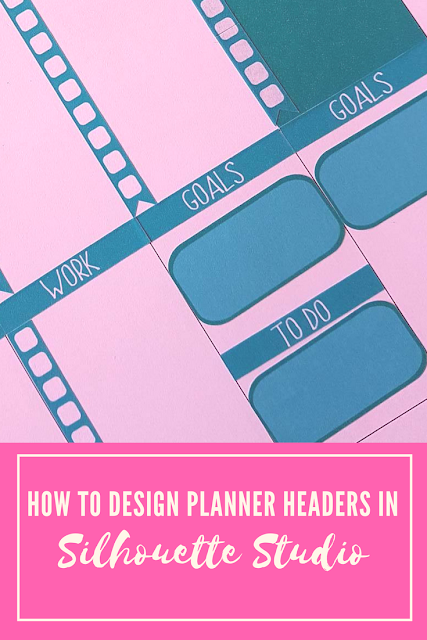 How to make planner headers in Silhouette Studio by Coffee Brain Plans