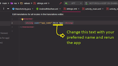 change android studio app name change android studio app name