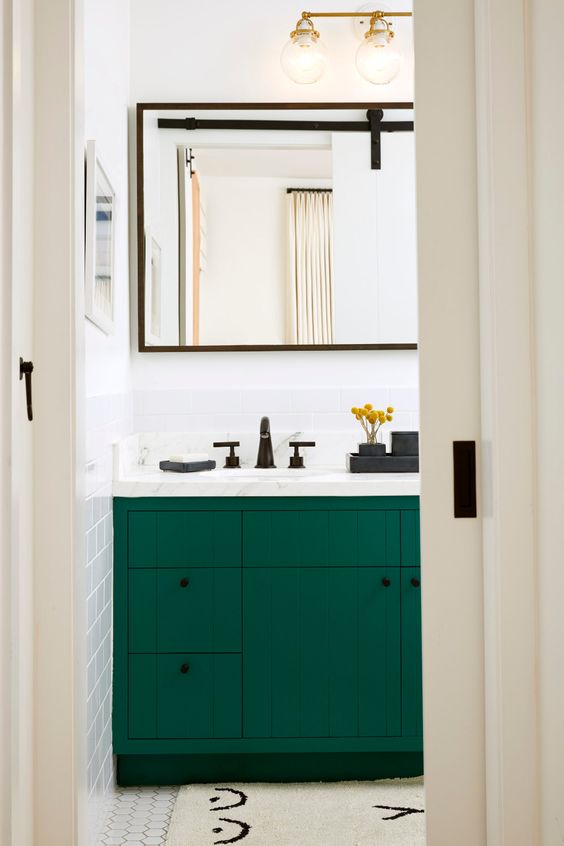 Green Vanity Ideas for an Inviting Bathroom