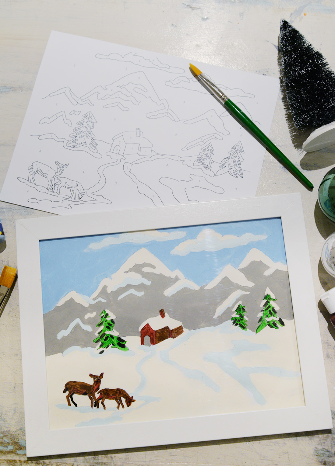 paint by numbers printable for christmas rambling renovators