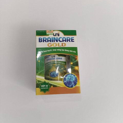 VIÊN UỐNG BỔ NÃO GIÚP LƯU THÔNG MÁU, GIẢM ĐAU ĐẦU BRAINCARE GOLD – UNI PHARMA