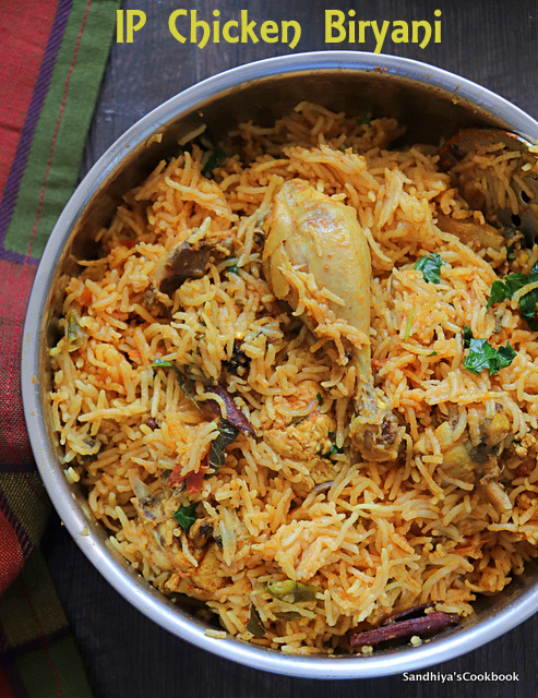 Sandhiya's Cookbook: Instant Pot Chicken Biryani | Chicken Biryani