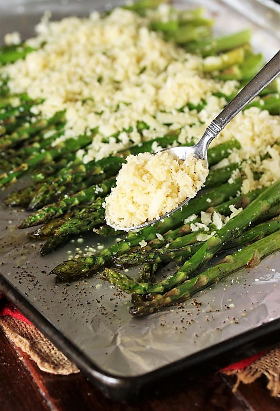 Roasted Asparagus with Crunchy Parmesan Topping The Kitchen is My