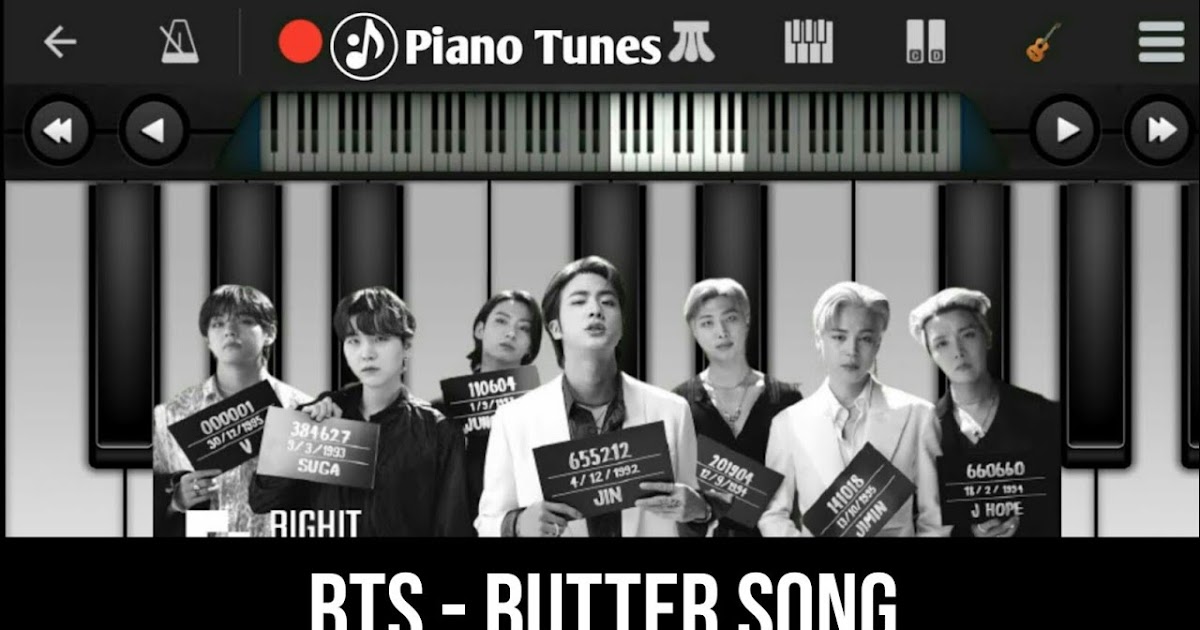 BTS Butter Song Piano / KeyBoard Notes