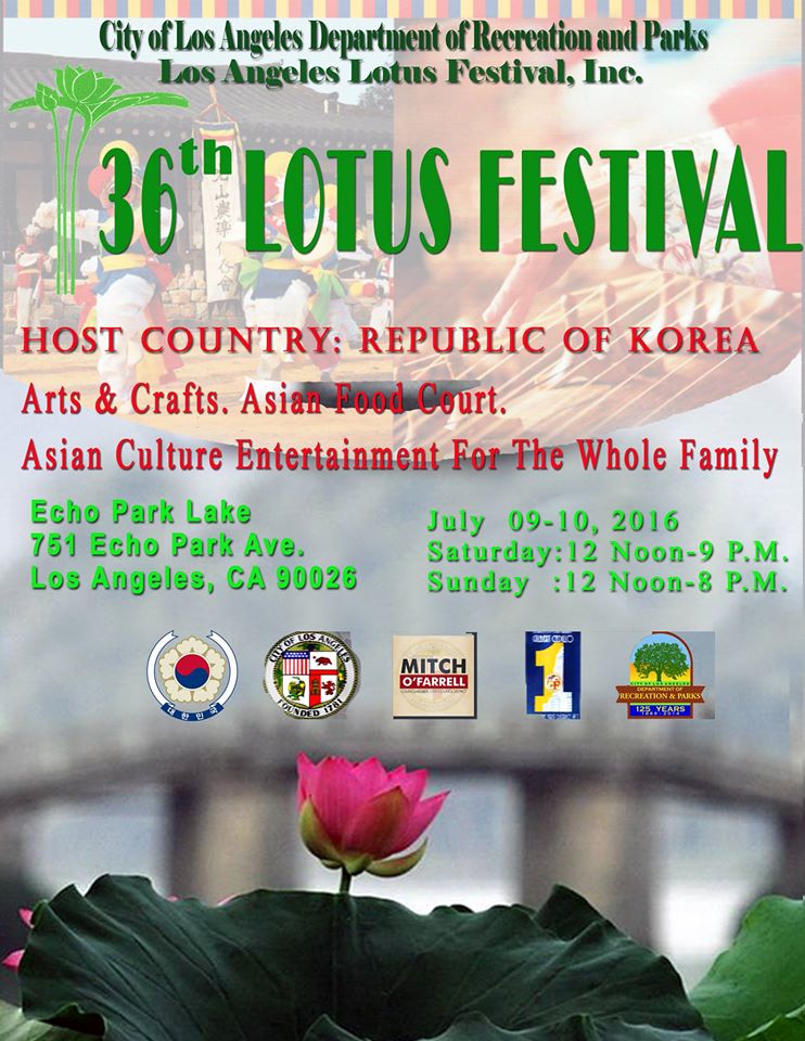 Field Trip Mom Lotus Festival hosted by City of Los Angeles July 9th