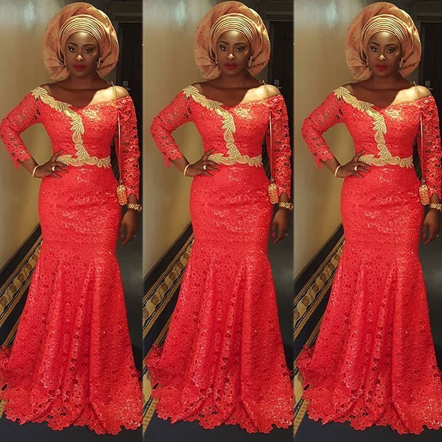 Top Creative Aso Ebi Lace Gown - Owambe styles