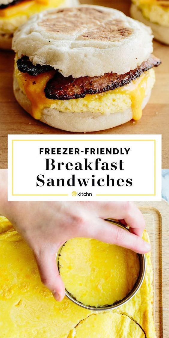 How To Make FreezerFriendly Breakfast Sandwiches Easy Food Recipes