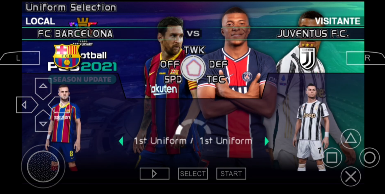 Download PES 2021 PPSSPP For Android UCL Mod (520+200)MB