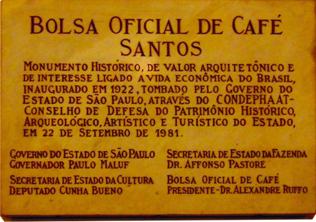 Placa de Certificação de Patrimônio Histórico