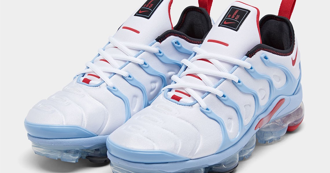vapormax plus red and blue