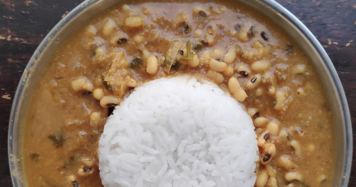 Maharashtrian Chawali Amti Black eye beans curry