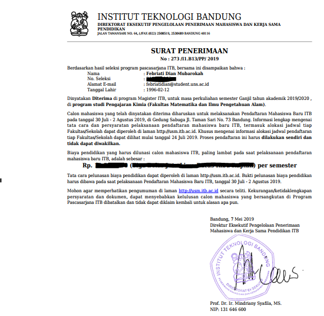 Ucapan Adalah Doa Pascasarjana Itb