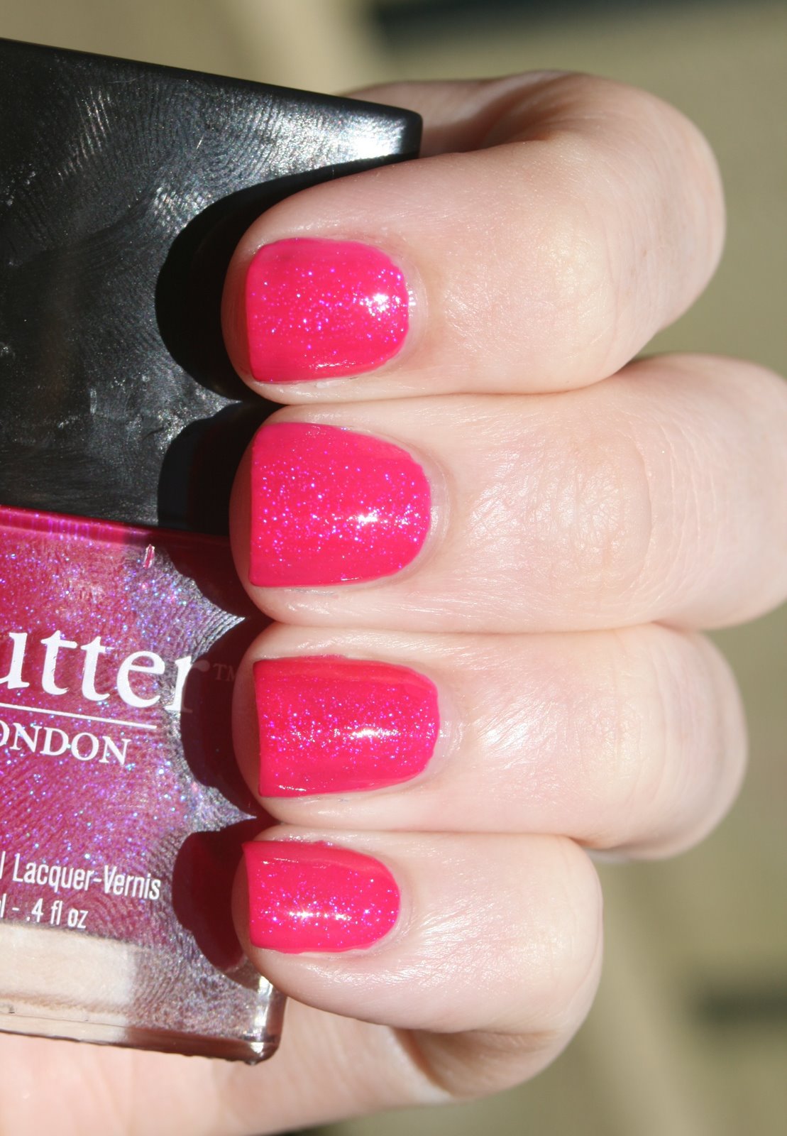 Butter London Disco Biscuit over NARS Schiap swatch