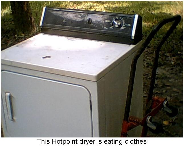 Blogspot Hotpoint dryer eating clothes?