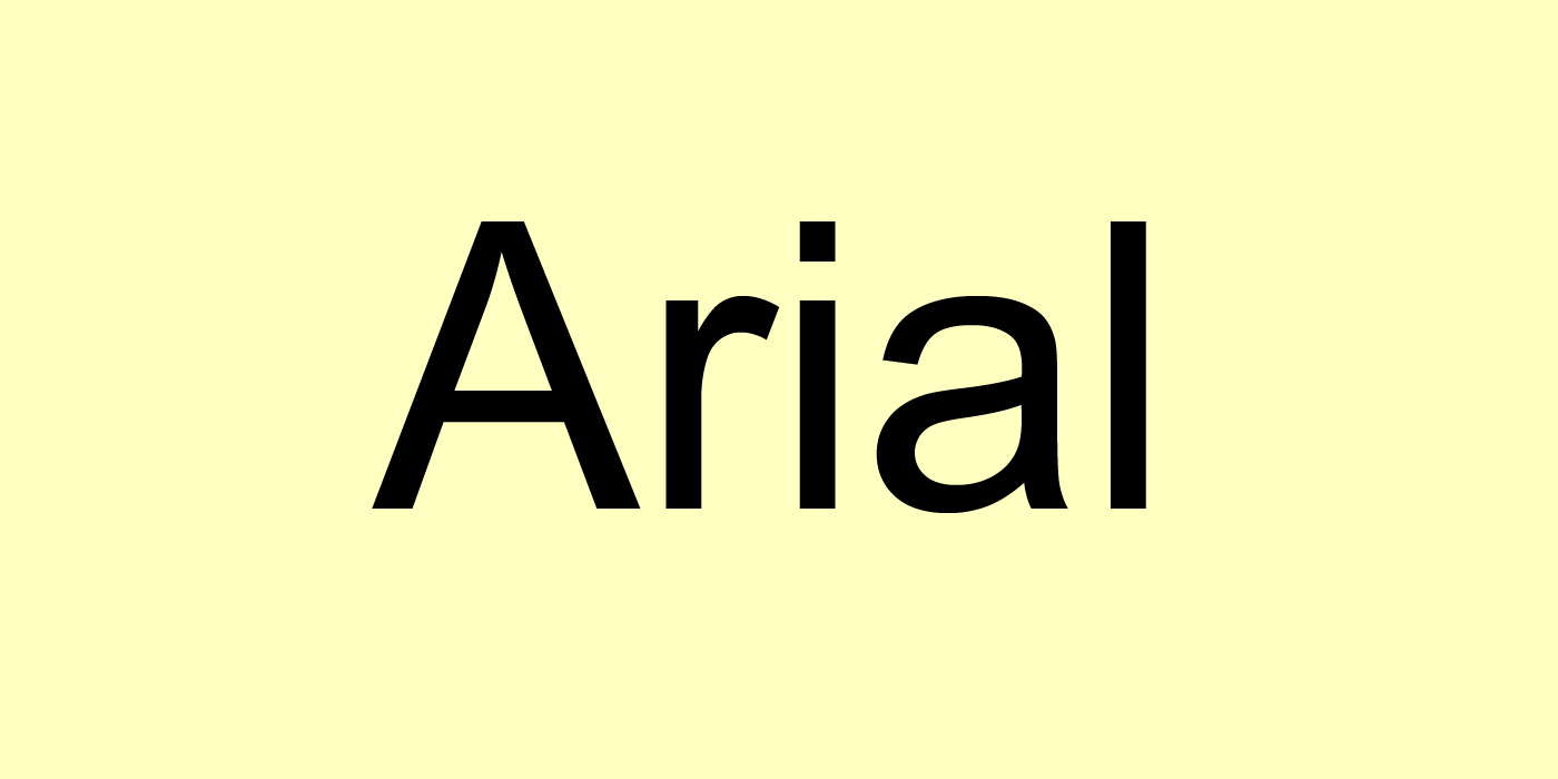 Шрифт arial 2