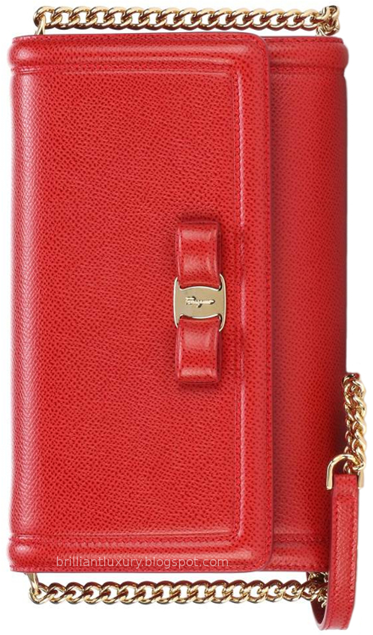 Brilliant Luxury ♦ Salvatore Ferragamo Vara mini red shoulder bag
