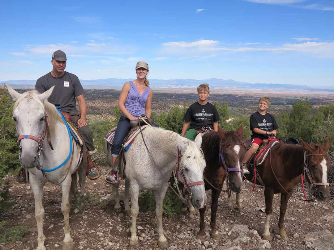 a few shots of horseback riding with the family in Santa Fe