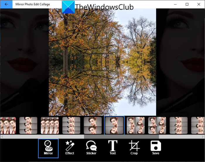 Comment ajouter un effet d'image miroir dans Windows 11/10