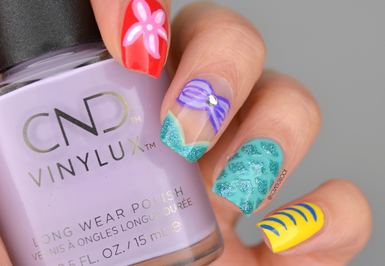 10. Mermaid Summertime Gel Nail Design - wide 2
