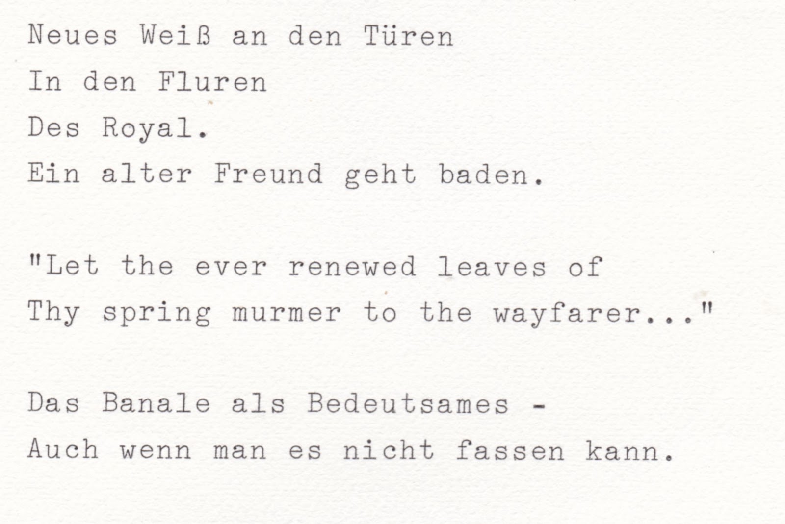 Marginalisiert Das Geklaute Gedicht Von Rolf Menrath Lyrikheute