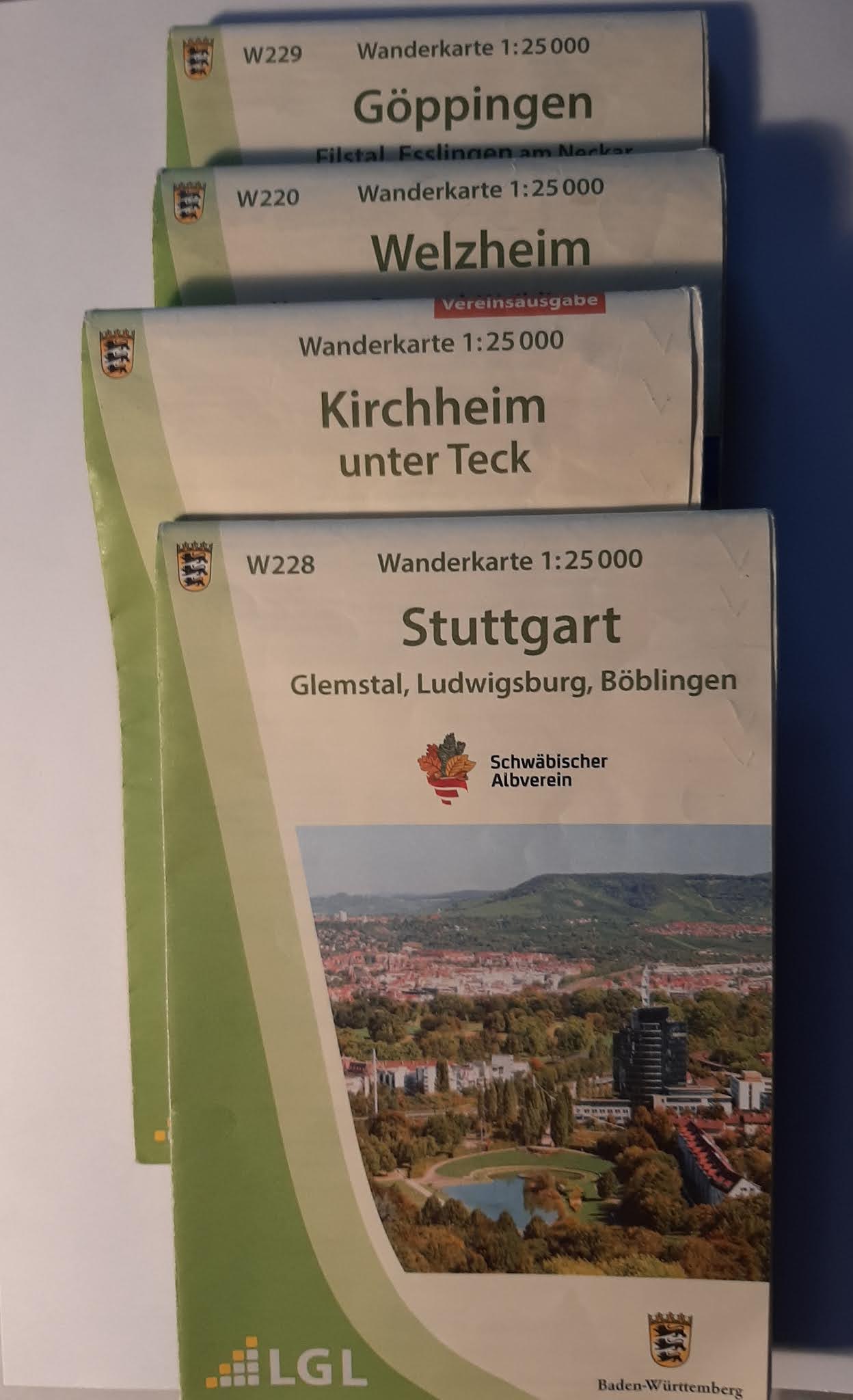 Wege in der Region Stuttgart: Wanderkarten 1:25.000 zum Stuttgarter