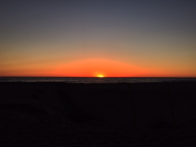 sunset at manhattan beach california