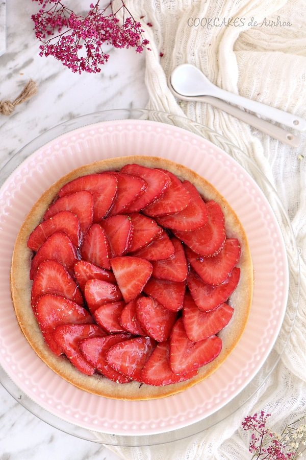 Tarta de Fresas y Almendra