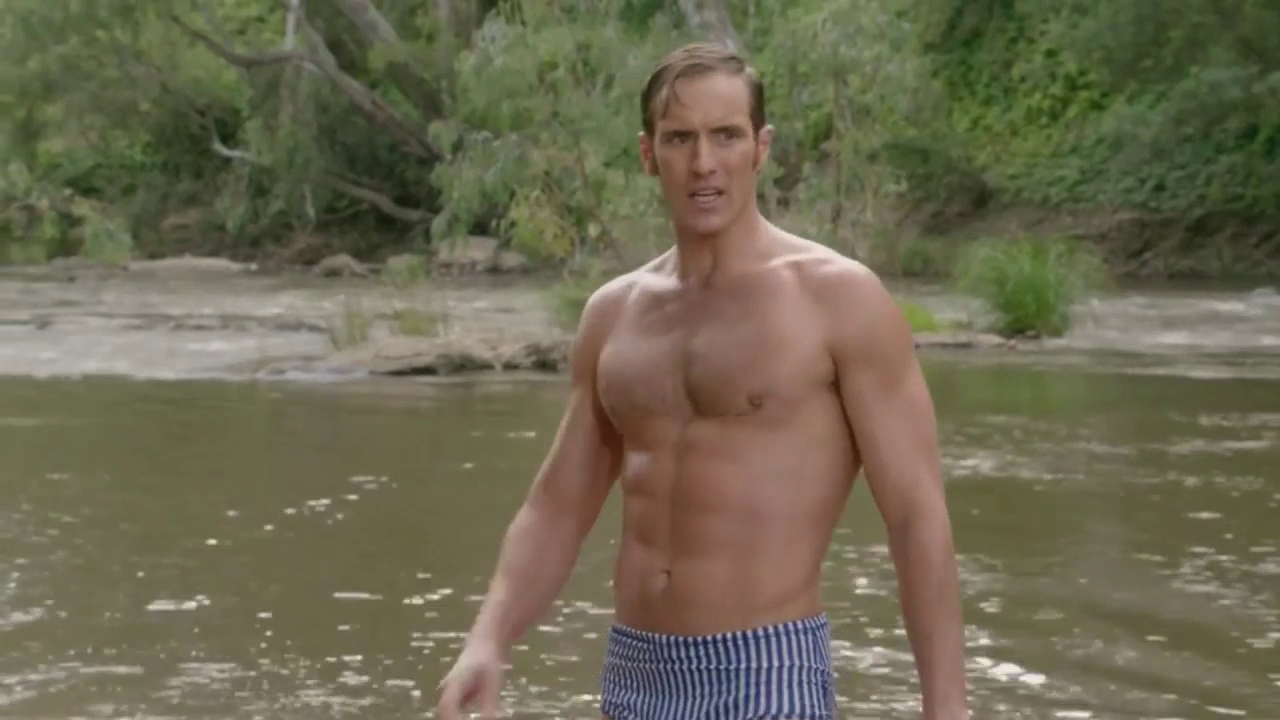 ausCAPS: Joel Jackson shirtless in Ms Fisher's Modern Murder Mysteries
