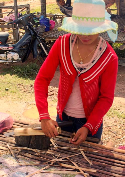 Cambodian rice seller