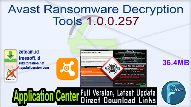 Avast Ransomware Decryption Tools 1.0.0.257_ ZcTeam.id