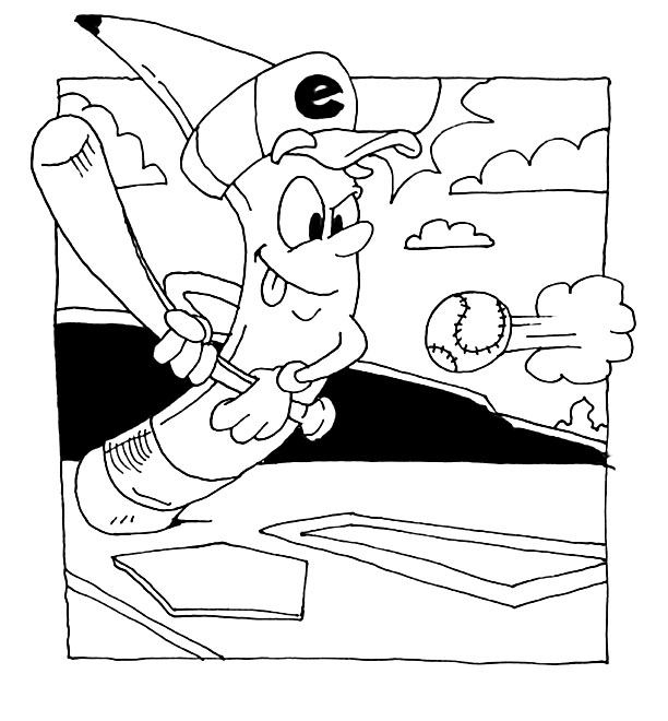 crayola epco toon baseball coloring pages | Cartoon Coloring Pages