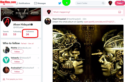 Cara menghapus Pengikut / Follower di Twitter