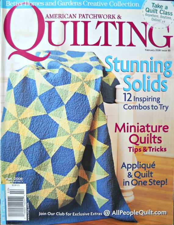 Curlicue Creations American Patchwork and Quilting Magazine Back