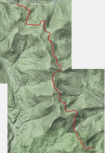 Long Trail map
