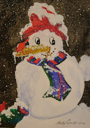 snowman painting watercolor holiday paint joyful joy holidays him oh idea perfect