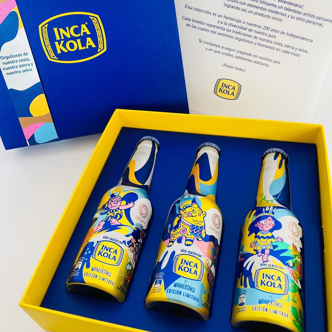 coleccion de botellas bicentenario inca kola