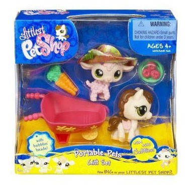 2007 Littlest Pet Shop Portable Pets Gift Set #580 & 581 Fanciest Hard to Find for sale online 