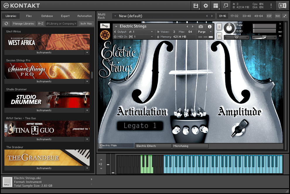 Neocymatics - Hybrid Strings KONTAKT Library Electric strings