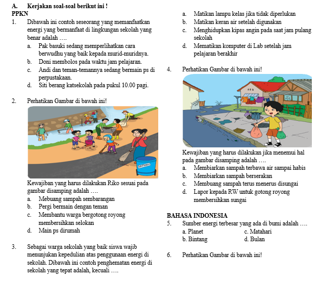 Soal Kelas 3 Tema 1 Subtema 2 Bimbel Brilian