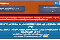 Info GTK Terbaru, BLT Guru Honorer Cair, Cek Nama Penerima info.gtk.kemdikbud.go.id, Dipotong Pajak