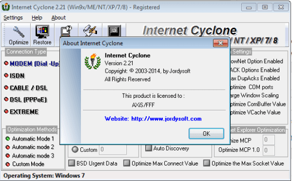  Internet Cyclone v2.27 + Serial