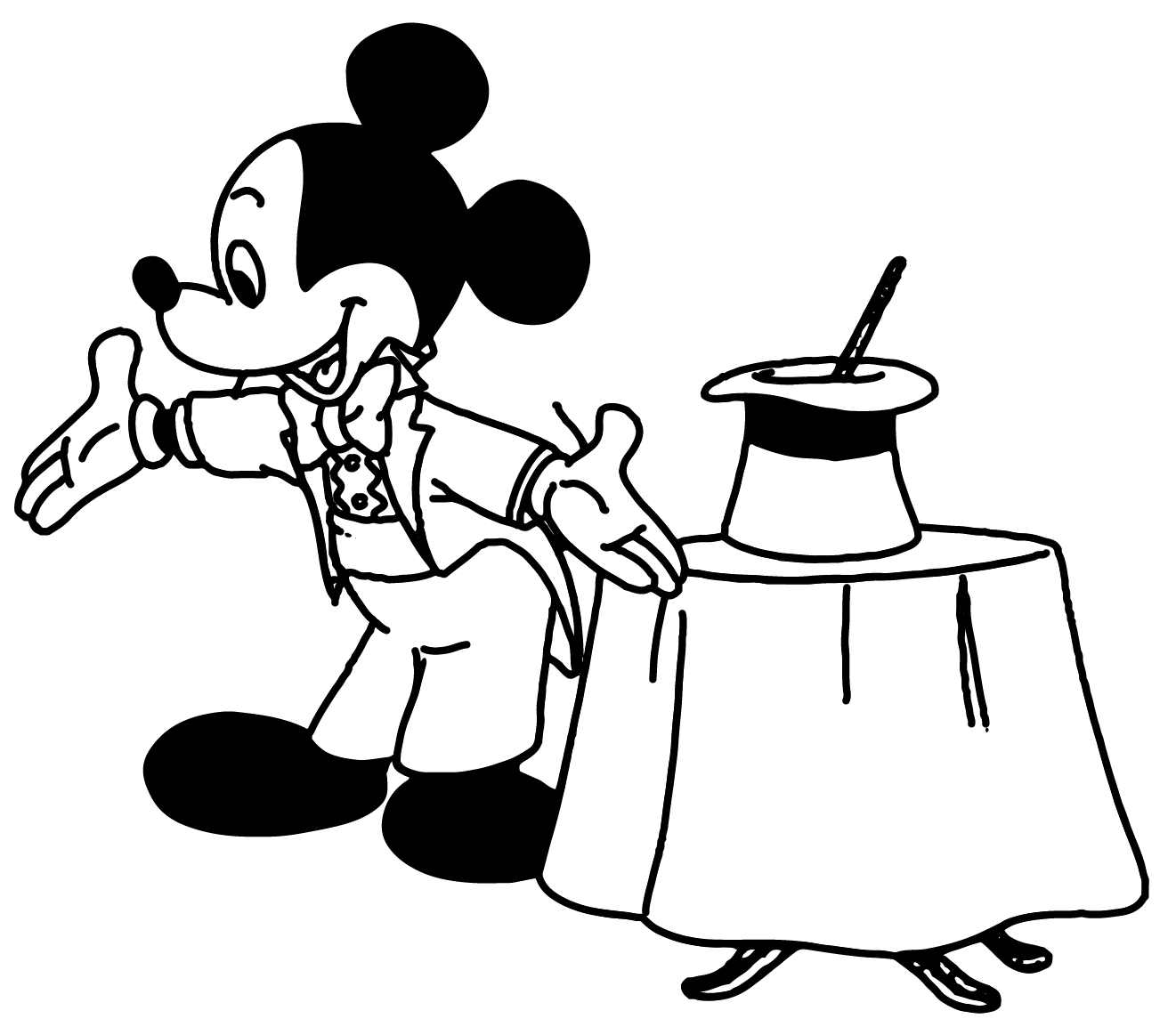 magician hat coloring pages - photo #21