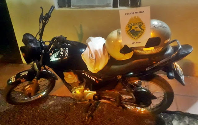 Manoel Ribas: PM recupera motocicleta furtada