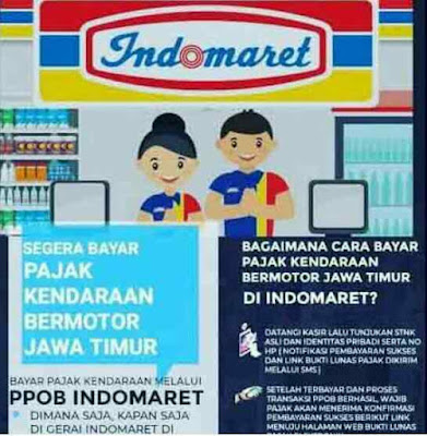 Cara CEPAT Bayar Pajak Motor di Indomaret Jawa Timur, bayar pajak motor online, cara bayar pajak motor di alfamart, syarat bayar pajak motor