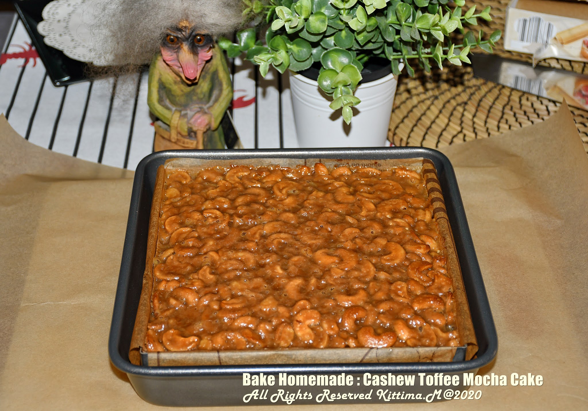 Bake Homemade ท๊อฟฟี่เค้ก(Cashew Toffee Mocha Cake )(มือใหม่เบเกอรี่)