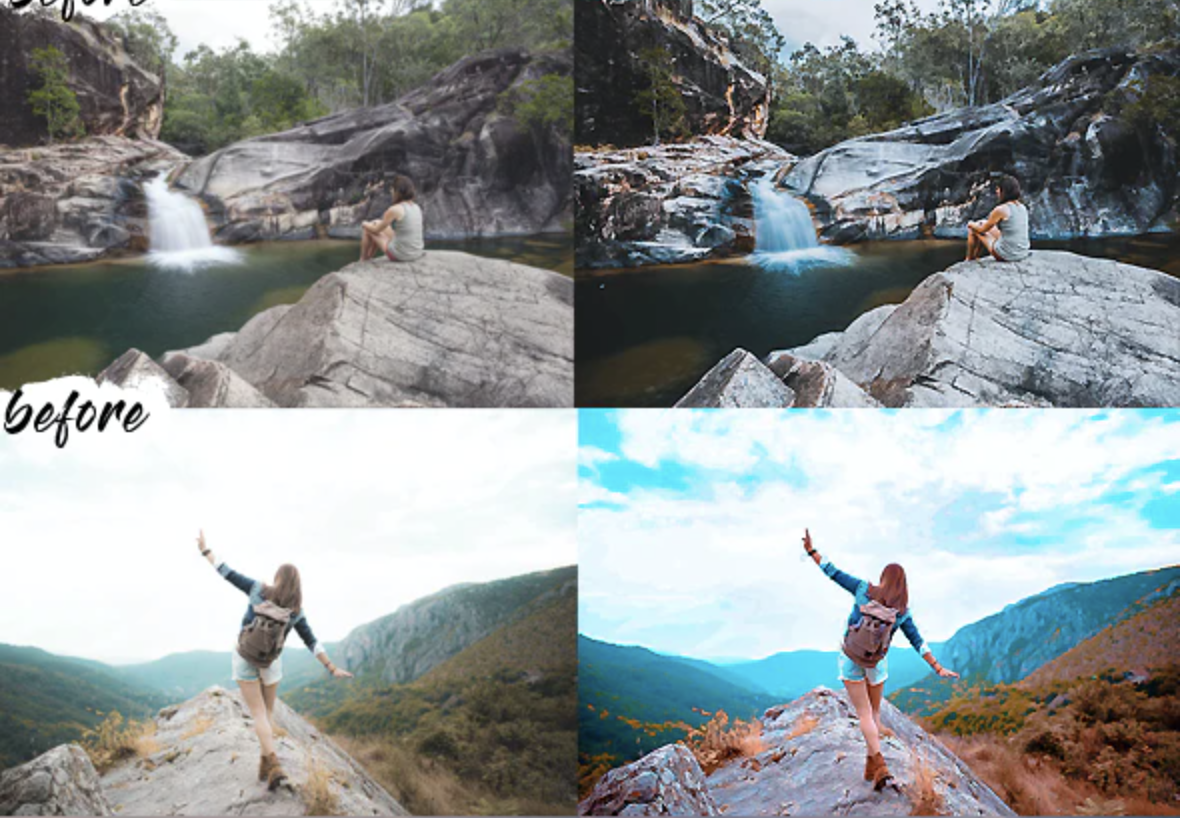 Landscape Camera Raw Presets + Mobile & Desktop (XMP, LR, DNG)